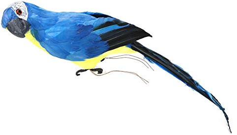 HERCHR 45cm realistische Papagei Party Dekoration mit lebensechten Federn, künstliche Vögel zur Dekoration, gefälschter Vogel, künstlicher Vogel für Geburtstagsgeschenk, Vogelmodell