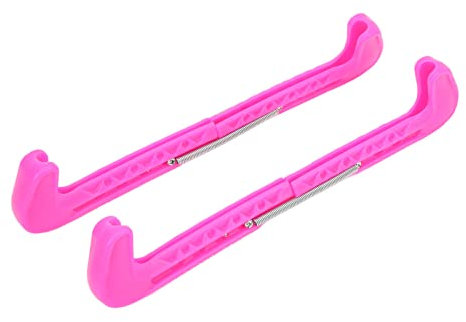 Socobeta 1 Paar Skate Guards, Schlittschuh-Klingenabdeckungen, Verstellbare Größe, Eiskunstlauf-Klingenschutz für Männer, Frauen, Jungen, Mädchen(Rosa)