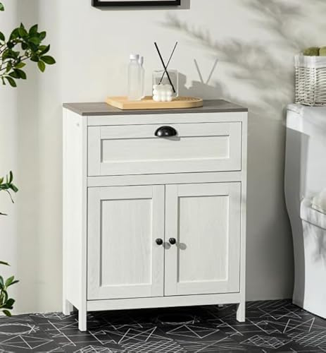 Shabby Chic Cupboard Vintage French Style Storage Floor Side Cabinet Small Country Wooden Shelf Sideboard Modern Hallway Drawer Console Table
