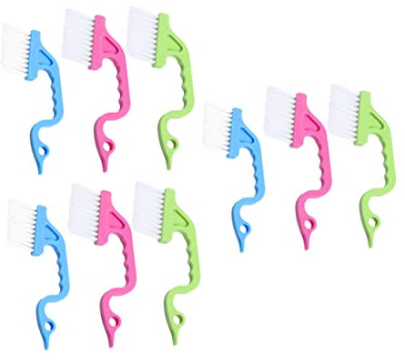 SOLUSTRE 9stücke Teiliges Handheld Fenster-rillenreinigungsbürsten Kreative Schwanenform Rosy Blau Und Grün Für Effektive Von Fenster Tür Und Ecken