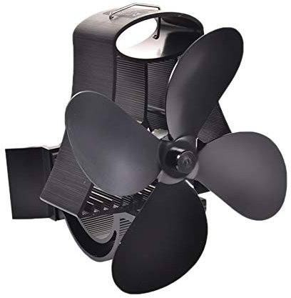 ZzzaNa Estufa de Calor con Ventilador for Colgar en la Pared, 4 aspas, Ventilador de Tapas accionado por Calor, habitación Grande for Chimenea, Quemador de leña Rejilla
