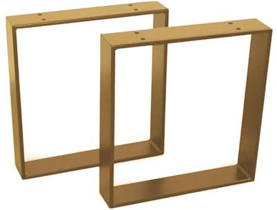 modernLOFTart Bankbeine Tischbeine - DIY Möbelfüße 60x10cm Gold - Moderner Industrie-Look für Ihr Wohnzimmer - Metall Industrial Tisch Bank Sitzbank Couchtisch Kufen - Breite 20cm, Höhe 42cm
