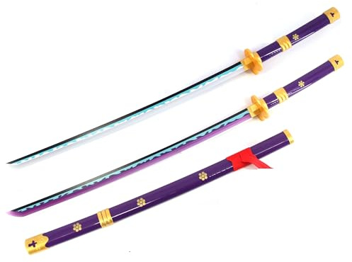 Cosplay Prop Replica One Piece Shusui LED Light Up Sword USB C Rechargable 40 inch/102cm Wood & Plastic (Purple Enma)
