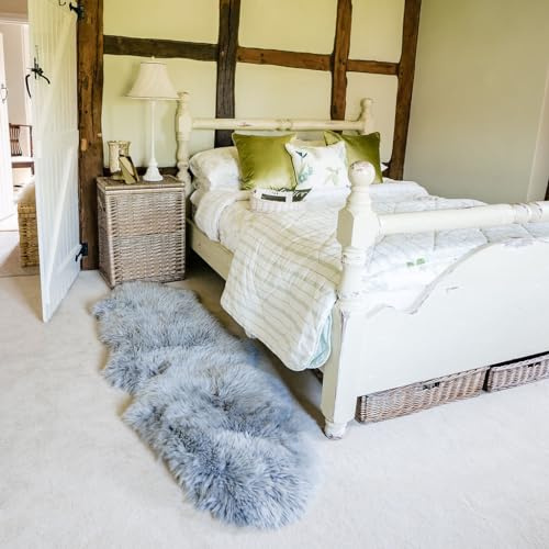 Arthur Cameron Genuine Sheepskin Colourful Rugs (Double) (Light Grey)