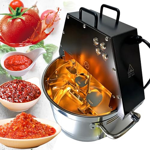Automatisk matmixer gryta omrörare mixer, 10l rostfritt stål stå mixer kök mat mixer med dubbel omrörare paddel & extra fläkt, Hot Pot krydda botten Soppa sås omrörare