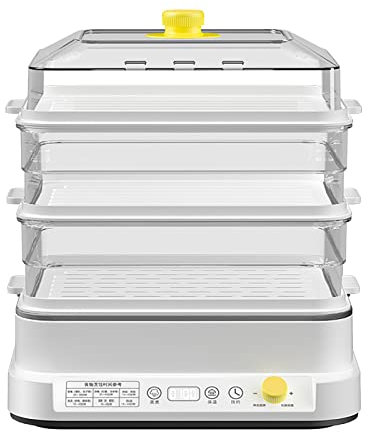 SmPinnaA Vegetable Steamer 800W Fast Heating, 19 Quart Electric Food Steamer, with BPA-Free 3 Tier Stackable Baskets, Anti-dry Protection, Healthy Cooking for Vegetables and Seafood