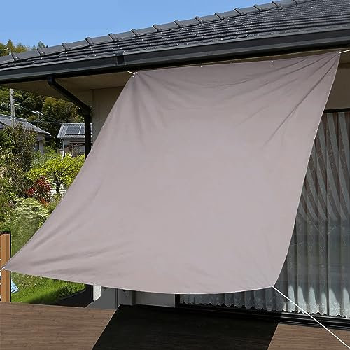 Outdoor Balkon Sichtschutz 120x200cm Windschutz UV-Schutz Stoff für Terrasse Zaun Hinterhof Veranda Hellgrau