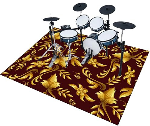 EYKWKB Drum Teppich Schlagzeugteppich | rutschfeste Schallschutzmatte | Schallschutz Teppich | Trommel Teppiche für Bass Drum Snare | Schlagzeug Teppich Drum Kit 120 x 70 cm