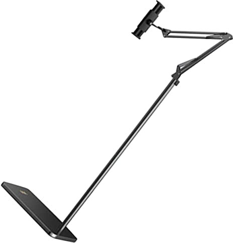 OHPHCALL Support De Sol Réglable pour Téléphone Portable Et Tablette Support avec Base Stable pour Utilisation à Domicile Et Enregistrement