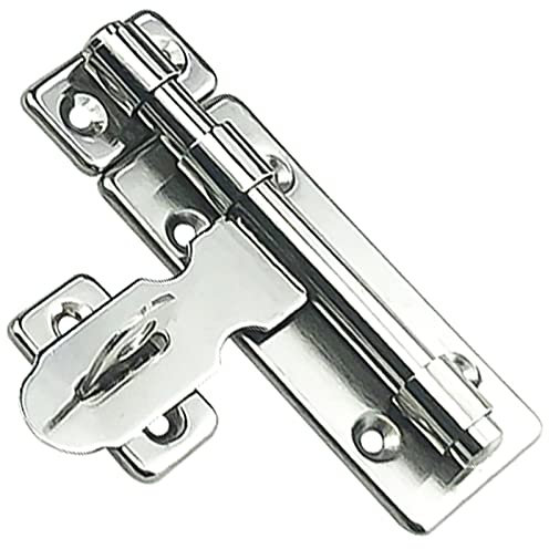 Chiusura for cancello scorrevole, serratura for porta scorrevole, chiusura con chiavistello a cilindro da 2 pacchi, serratura scorrevole in acciaio inossidabile addensato for porta, serratura for port