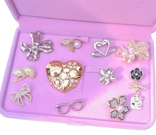CLGYAGL 11 - PCS Women's Elegant Retro Brooch: Gold and Silver Bow Pearl Rhinestone Brooch for Girlfriend Wife Gift Birthday Thanksgiving Mother's Day for Dress Jacket Backpack and Hat