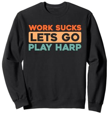 Retro Harfe Saiten Instrument - Zupfen Vintage Harfe Sweatshirt