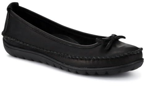 Pavers Stitched Leather Pumps - Black Size 7