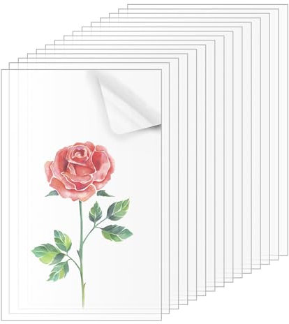 Gsrhzd Fogli Acrilici Trasparente, 15 Pezzi 100 x 150 x 1MM Lastre Acrilico Trasparente, Pannello Acrilico Trasparente, Lastre Acrilico per Decorazion Domestica, Display, Cornice, Pittura