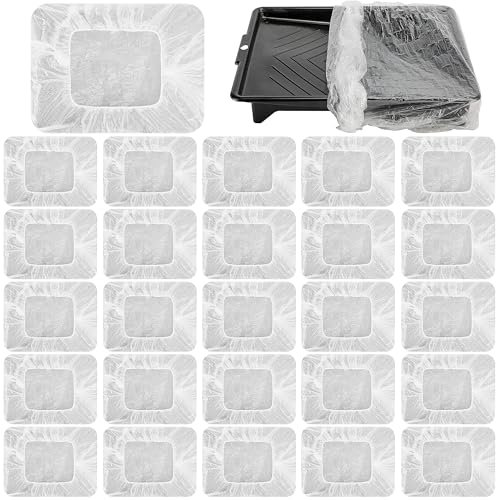 30 Pcs Disposable Paint Tray Liners-Paint Pan Liners-Roller Tray Liners for Wall and Ceilings Painting-Suitable for 9inch Long Paint Rollers-Easy to Clean Up
