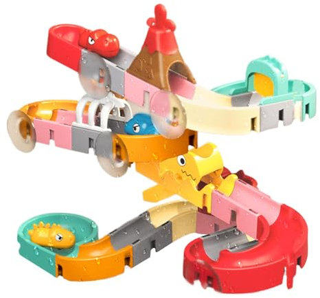 Badewater Water Slide Toy, Badewasserschlittenstrecke, Kids Badewanne Dia Track, Saugnapfbecher interaktives rutschiges Badspielzeug für Kinder im Alter von 4 bis 8 Jahren