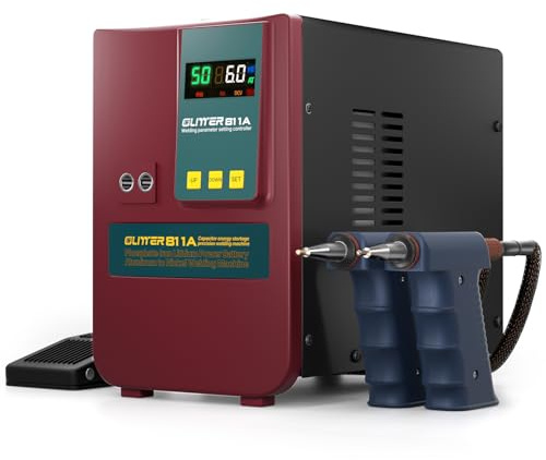 GLITTER Industry Spot Welder, 36000W 6000A Battery Spot Welder, Copper Aluminum to Nickel Spot Welder for Lithium Batteries, 99 Gears Battery Welder for Batch Build LiFePO4 Prismatic Battery Pack,811A