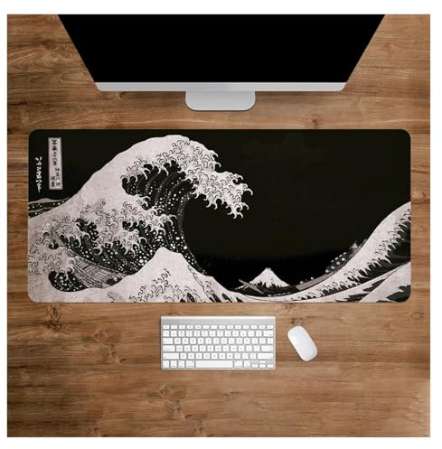 HUANGSHIJUNOUS Black Gaming Mouse Pad Cushions Non-Slip Pad Pad on The Table Carpet Gamepad Desk Gadget Mouse Mat(400X700X2MM)