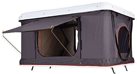 Auto Markise Dachzelt, Luxus Outdoor Hartschalenzelt für LKW/SUV Camping mit Leiter, wasserdichte Fahrzeugmarkise für Autos und LKW