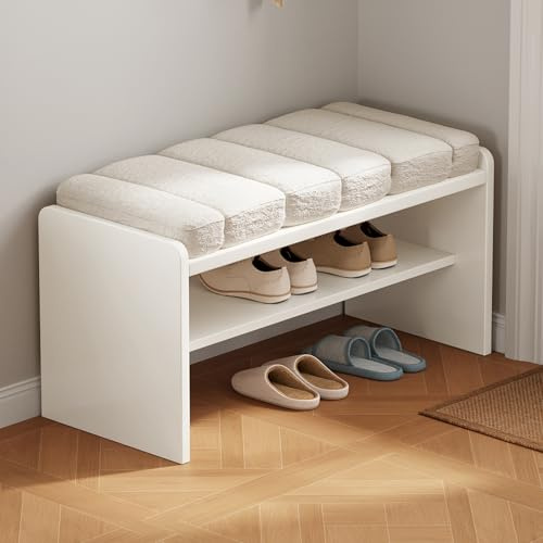 Guyii Modernes Schuhbank für den Eingangsbereich – Bequemer Hallenbänke mit Stauraum für Schuhe – Schuhregal und Sitzbank für Flur und Vorzimmer