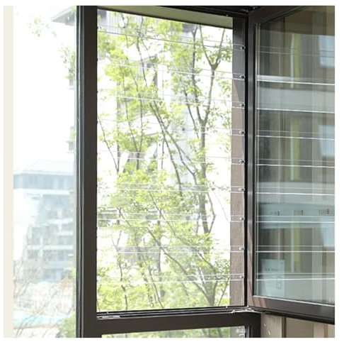 AMUFJJ Garde Corps fenetre Barrières De Sécurité Transparentes pour Fenêtres, Barres De Protection Réglables pour Fenêtres Ouvrant vers L'intérieur Et L'extérieur(15 Pack,78cm/30.7in)