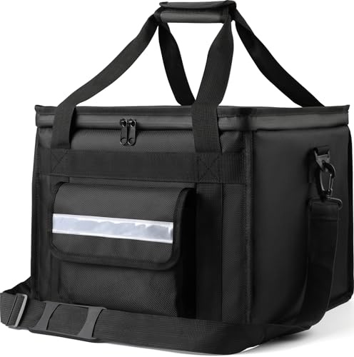 MyLifeUNIT 50 Cans Insulated Cooler Bag for Food & Pizza Delivery Bag Suitable for Car, Bike, Camping, Picnic, Beach