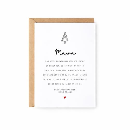 Weihnachtskarte für Mama | Frohe Weihnachten Mama Karte | Mama Weihnachtsgeschenk | Weihnachtsgruß für Mutter | Mama Geschenk