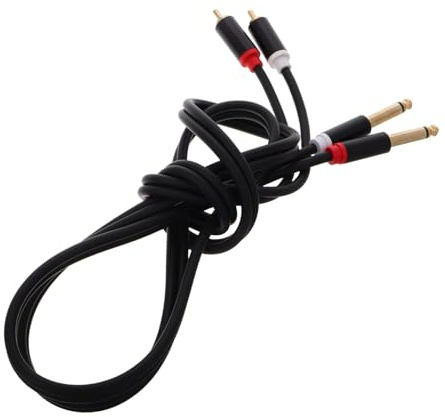 Angoily Cavo Audio Rca Doppio Jack con Connettori Placcati Oro per Altoparlanti Home Studio e Rinforzo Audio Trasmissione Segnale Stabile e Suono Cristallino