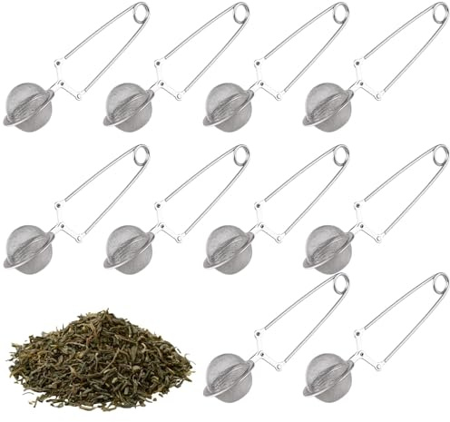 10 Stück Teezangen, Tee Sieb, Teeei, Teesieb Edelstahl, (Ø 4.5 cm), Tea Infuser, Tea Filter, Tee Sieb Und Tea Infuser, Teesiebe Für Losen Tee, Siebzange Für Teeliebhaber