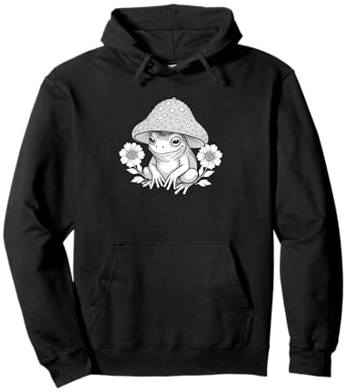 Rana con Sombrero de Seta - Arte Cottagecore Encantado Sudadera con Capucha
