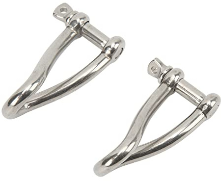 Yctze Grillete de Acero Inoxidable 2 uds. Grillete de Pasador de Tornillo de 10 Mm Acero Inoxidable 316 de de Grado Marino para Yate de Alta Resistencia para Barco de Pesca