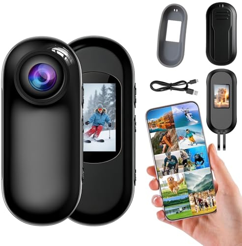 OBEST Mini Action 4K Caméra sous-Marine, Mini Cam Wi-FI étanche à l'eau | Sport Idéale Pour La Moto, quotidienne Vlog Action Caméra, Sport de plein air, cyclisme, le ski