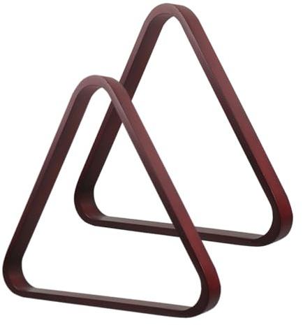 TOKIDNY 2 Pezzi Triangoli da Biliardo in Legno per Tavolo Pool Supporto Ergonomico e Leggero Accessori Biliardo con Liscio Protettivo per Feltro Facile da Usare e Pulire