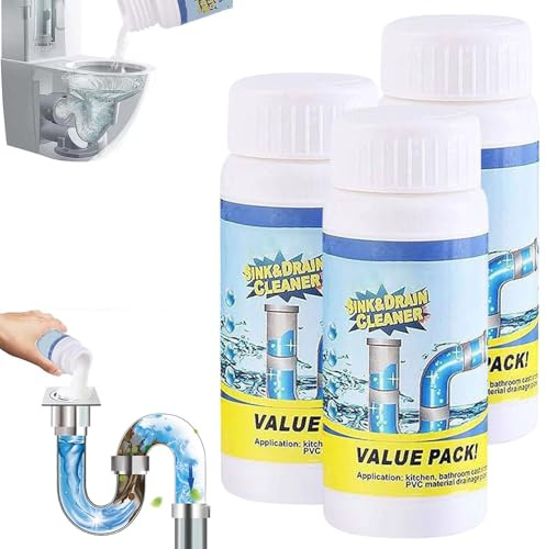 Abflussreiniger Schaum Extra Stark, Rohrreiniger Extrem Stark, Hochwirksamer Rohrreiniger Mit Aktivschaum, Sink Drain Cleaner, Schnelle Reinigung, Für Küche, Bad, Toilette Und Balkon Alle Rohre (3Pcs)