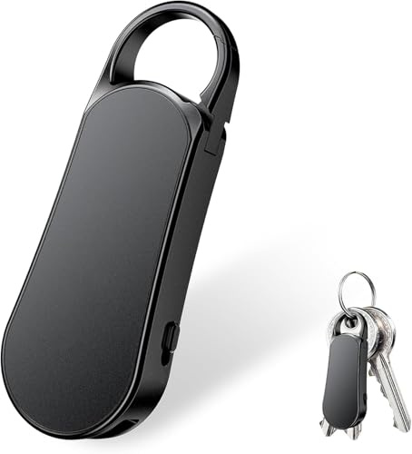 Ponovo 32GB Voice Recorder Mini – Keychain Design, 35 Hours Recording Time, Metal Casing, 1536kbps Hi-Fi Audio, One-Button Operation, Voice Activated Recorder for Interviews Meetings, Lectures