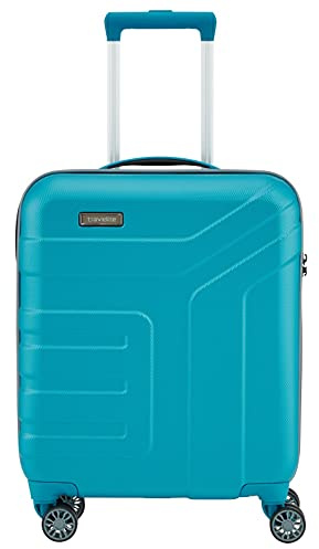 Travelite Handgepäck Koffer Vector Größe S, 55x40x20 cm, Hartschale, 2,6 kg | kratzfester ABS Hartschalenkoffer, Bordtrolley klein für Lufthansa, SWISS, Condor & Ryanair, 2 Rollen mit TSA Schloss, 40 l