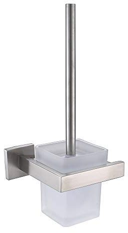 Turs Baño Escobilla con Titular Almacenamiento Organizador Sus 304 Acero Inoxidable Montaje en Pared, Cepillado, Q7MTS-BR