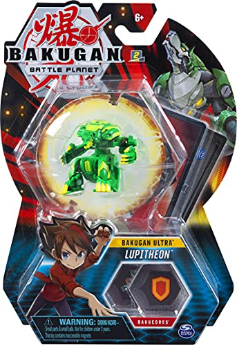 Bakugan Ultra, Lupitheon, figura de acción coleccionable de 3 pulgadas y tarjeta intercambiable, para edades de 6 años en adelante