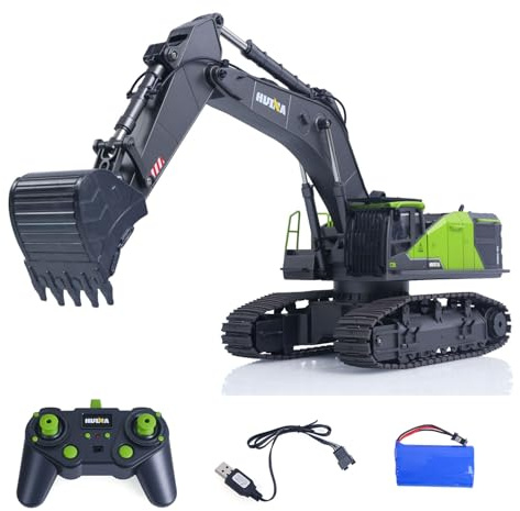 TOUCAN RC HOBBY US in Stock 1/14 Rc Excavator 593 Huina Model Car Battery 2.4G Remote Control 22Ch for Ages 14+