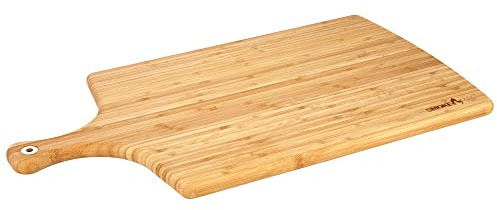 smokemax® L Plate Servierbrett (ca. 59x33x2cm), Schneidebrett, Designbrett aus natürlichen Bambusholz (100% mit natürlichen Ölivenöl geölt)