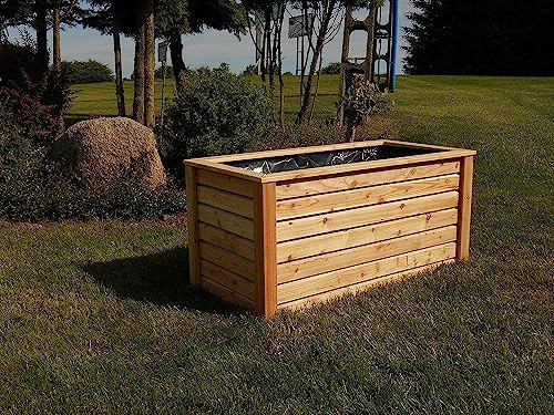 Gartenwelt Riegelsberger Upphöjd bädd 150 x 60 x 72 cm från moderna romblister lärkträ natur örtbädd grönsaksbädd