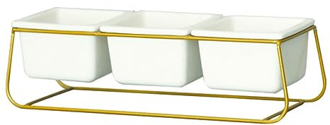 Yardwe Trapezoider Eisenrahmen Mit Keramik-blumentopf Desktop Sukkulenten Pflanzen Behälter