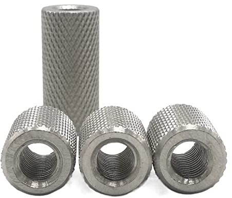 TOFIMA 1Pc / 2pcs Edelstahl 304 gerändelte runde Überwurfmutter M3 M4 M5 M6 M8 M10 Edelstahl lang verlängerte gerändelte handfeste Mutter (Size : M16 x 30 1pcs)