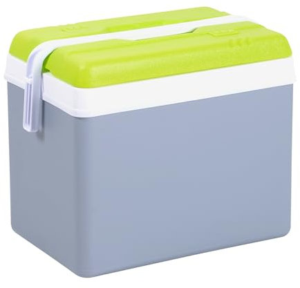 Kühlbox aus Kunststoff 24 Liter - grau - Outdoor Thermobox mit Tragegriff - Kühltasche Isoliertasche Thermo Behälter für Camping Picknick Festival Garten