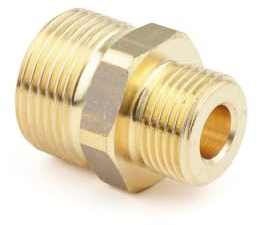 Doppelnippel M22x1,5 AG 3/8 Messing Schlauch-Verbinder Adapter Kupplung für Hochdruckreiniger… (M22x1,5-3/8 AG)