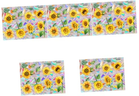 Alipis 5sheets Privacy Window Film Rainbow Window Clings Garden Sun Catchers Coverings Film Suncatchers for