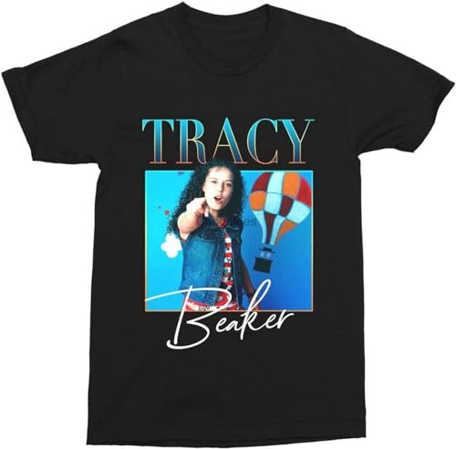Timelessteesuk Tracy Beaker Retro 90S Tee Black XXL