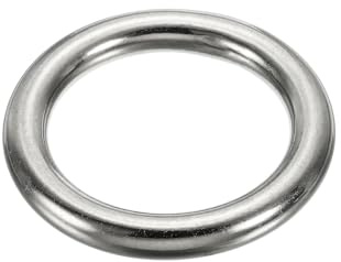 PATIKIL 10x60mm Metall O-Ringe, 304-Edelstahl O-Ring, geschweißte Rundringe, Taschenzubehör, Metallringe, DIY-Zubehör für Gürtel, Nähen, Hundehalsbänder, Karabiner, Gurtbänder