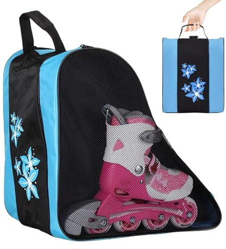 Rollschuhtasche, Tasche für Skateschuhe - Aufbewahrungstasche für Schlittschuhe und Schuhe für Mädchen und - Organisationstasche für Kleidung und Wasserflaschen für Skating-Liebhaber, Anfänger, für Sk