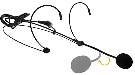 YIWEOG Uni-Directionnel Monté sur la Tête Headworn Casque Ear-Crochet Mic Microphone Filaire Flexible Boom pour Voix Ampli Amplificateur Haut-Parleur